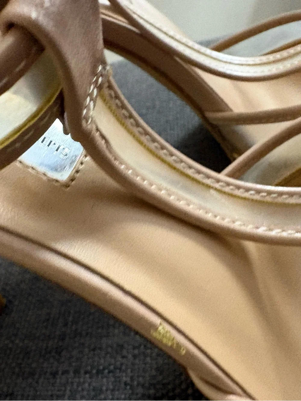 INC Women’s Beige Closed Toe Heels Faux Leather Size 8.5 Used